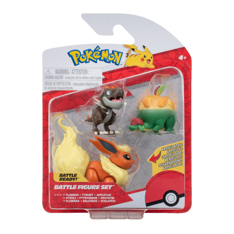 Jucării și Jocuri pentru copii - Pokemon - Set 3 figurine de actiune, (Appletun & Tyrunt & Flareon) S16 varsta 3-5 ani ,5-7 ani ,7-9 ani ,9-12 ani ,12-14 ani ,14-18 ani ,18+, Baieti