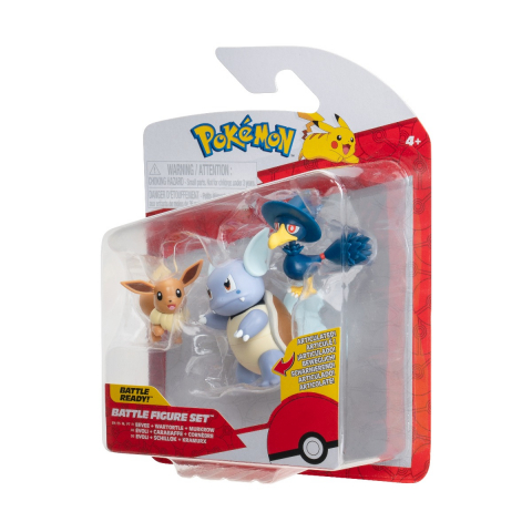 Pokemon - Set 3 figurine de actiune, Eevee #1, Murkrow, Wartortle W21 varsta 3-5 ani ,5-7 ani ,7-9 ani ,9-12 ani ,12-14 ani ,14-18 ani ,18+, Baieti [8]