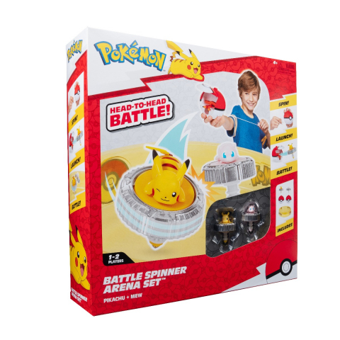 Jucării și Jocuri pentru copii - Pokemon - Set de joaca Battle Spinner cu doua figurine (Pikachu #1, Mew, PokÃ© Ball, & PokÃ© Ball) varsta 3-5 ani ,5-7 ani ,7-9 ani ,9-12 ani ,12-14 ani ,14-18 ani ,18+, Baieti