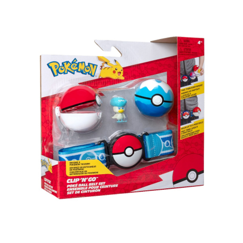 Jucării și Jocuri pentru copii - Pokemon - Set figurina si centura Clip n Go, Quaxly with PokÃ© Ball, Dive Ball & Water Themed Belt W16 varsta 3-5 ani ,5-7 ani ,7-9 ani ,9-12 ani ,12-14 ani ,14-18 ani ,18+, Baieti