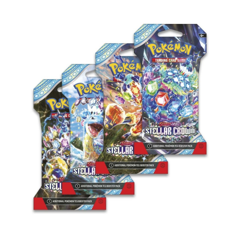 Jucării și Jocuri pentru copii - Pokemon TCG: SV07 Stellar Crown - 1 Blister Booster