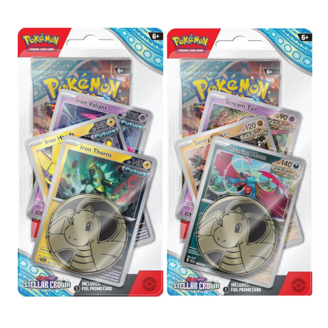 Jucării și Jocuri pentru copii - Pokemon TCG: SV07 Stellar Crown - Premium Checklane Blister