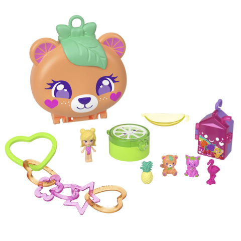 Polly pocket set gentuta animalut ursulet roz cu accesorii copii varsta 4 ani - 8 ani [2]