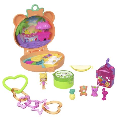 Polly pocket set gentuta animalut ursulet roz cu accesorii copii varsta 4 ani - 8 ani [6]