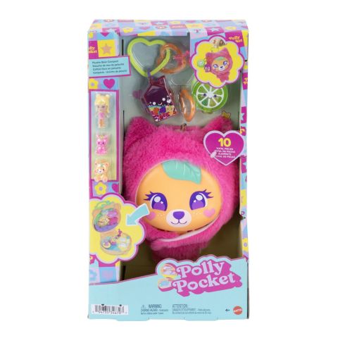 Îmbrăcăminte și accesorii - Polly pocket set gentuta animalut ursulet roz cu accesorii copii varsta 4 ani - 8 ani