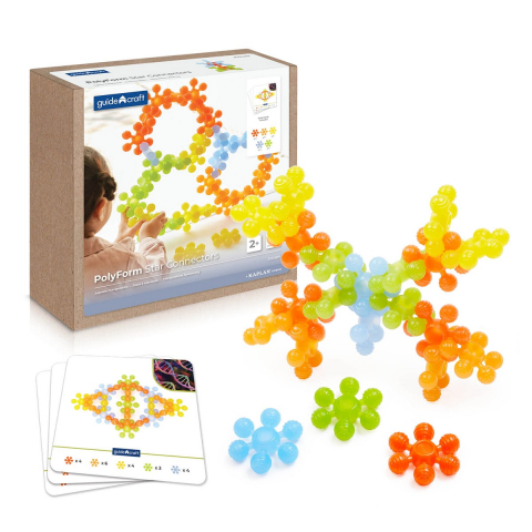 Jucării și Jocuri pentru copii - PolyForm Star, set 35 piese interconectabile, Guidecraft, 2-7 ani