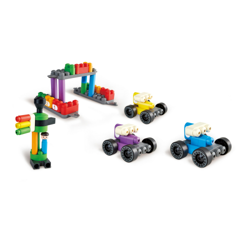 PolyM - Tren colorat de jucarie (63 piese), copii varsta 2 ani+,3 ani+ [4]