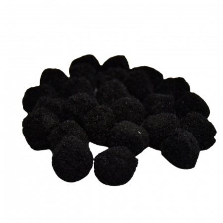 Pom-pom, 25 buc, 25 mm, negru [2]