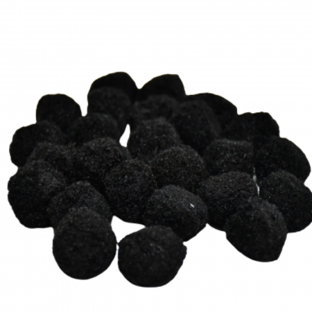Pom-pom, 25 buc, 25 mm, negru [1]