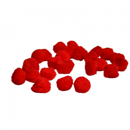 Pom-pom, 25 buc, 25 mm, rosii [1]