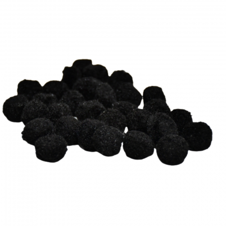 Pom-pom, 30 buc, 20 mm, negru [2]