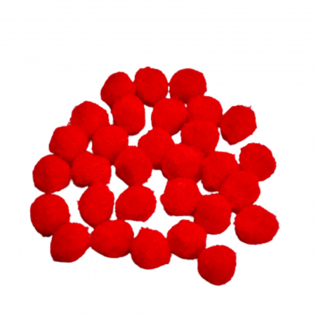 Pom-pom, 30 buc, 20 mm, rosii [1]