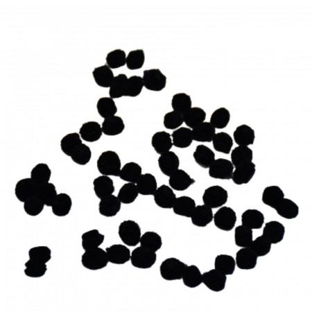Pom-pom, 60 buc, 7 mm, negru [2]