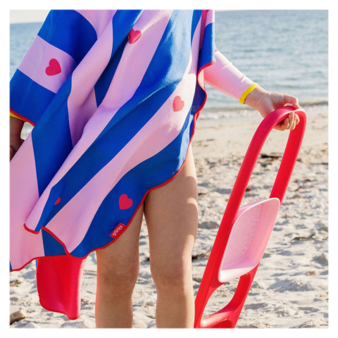 Poncho de plaja, cherry, copii varsta 1-6 ani [2]