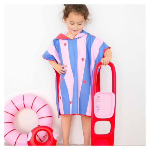 Poncho de plaja, cherry, copii varsta 1-6 ani [1]