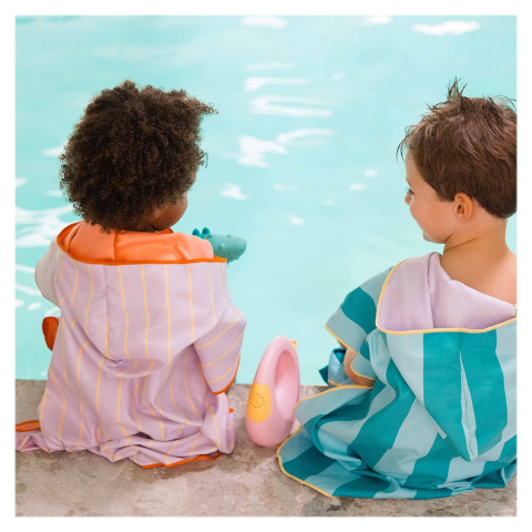 Poncho de plaja, mov, copii varsta 1-6 ani [3]