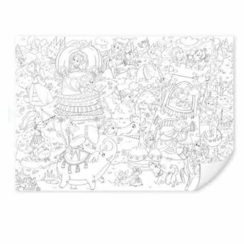 Art & Craft si Artizanat - Poster de colorat - Aventurile printeselor