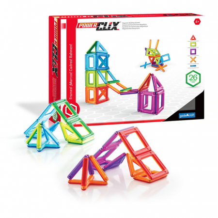 Jucării și Jocuri pentru copii - PowerClix Frames, set magnetic, 26 piese, Guidecraft, 4+ ani
