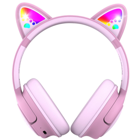 Laptop, Tablete & Telefoane - PowerLocus Casti pentru copii, Wireless, Bobo Cat Ears, Pink