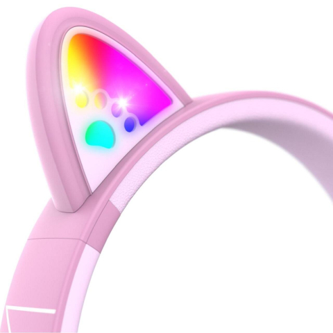 PowerLocus Casti pentru copii, Wireless, Bobo Cat Ears, Pink [1]