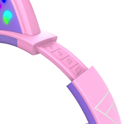 PowerLocus Casti pentru copii, Wireless, Bobo Cat Ears, Purple/Pink [1]