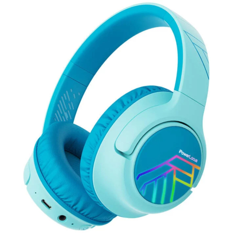 PowerLocus Casti pentru copii, Wireless, Bobo Kids, Blue [5]
