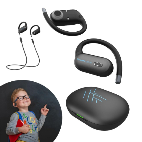 PowerLocus Casti pentru copii, Wireless Open-Ear Jumpy, Blue [7]