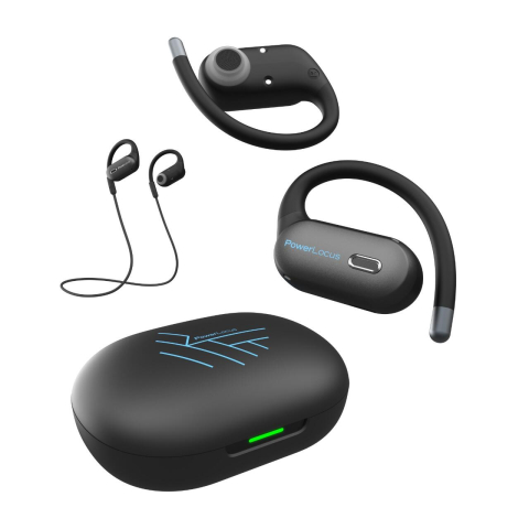Laptop, Tablete & Telefoane - PowerLocus Casti pentru copii, Wireless Open-Ear Jumpy, Blue