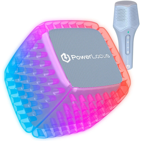 PowerLocus Set Boxa portabila Aero Bluetooth cu microfon wireless Albastru (waterproof) [6]