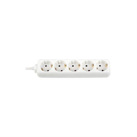 Prelungitor bachmann selly 5xcee7/3 pc, fara intrerupator, lungime cablu 1.5m, h05vv-f 3g1, alb [1]