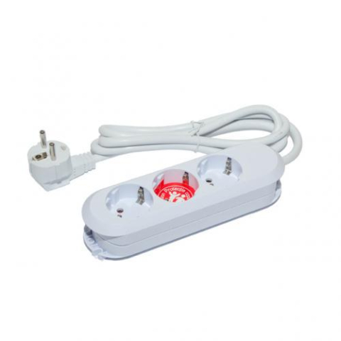 Casă, gradină și bricolaj - Prelungitor bachmann smart 3xcee7/3, fara intrerupator, lungime cablu 1.5m, h05vv-f 3g1.5 alb, nedemontabil