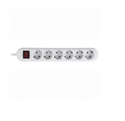 Casă, gradină și bricolaj - Prelungitor bachmann smart 6xcee7/3 pc, cu intrerupator, lungime cablu 1.5m, h05vv-f 3g1.5, alb, demontabil