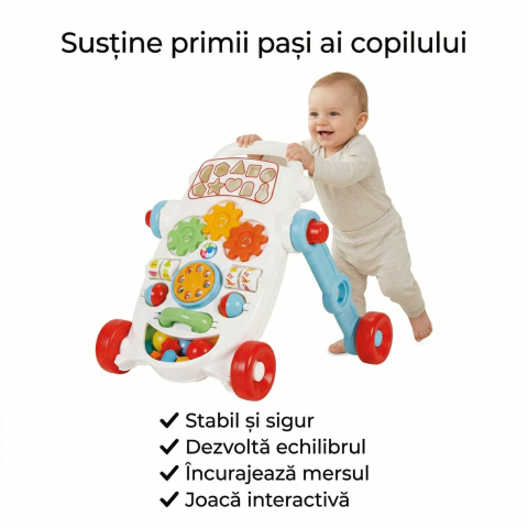 Premergator copii albastru cu activitati | sortator forme si muzica | 9+ luni [1]