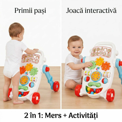 Premergator copii albastru cu activitati | sortator forme si muzica | 9+ luni [3]