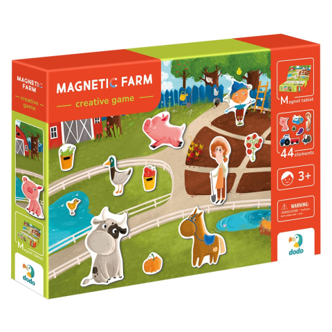 Jucării și Jocuri pentru copii - Prima mea ferma, set magnetic, 44 piese, copii varsta 3-7 ani