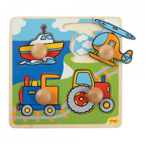 Jucării și Jocuri pentru copii - Primul meu puzzle - 4 mijloace de transport