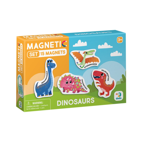Jucării și Jocuri pentru copii - Primul meu set magnetic, Dinozauri, copii varsta 3-5 ani