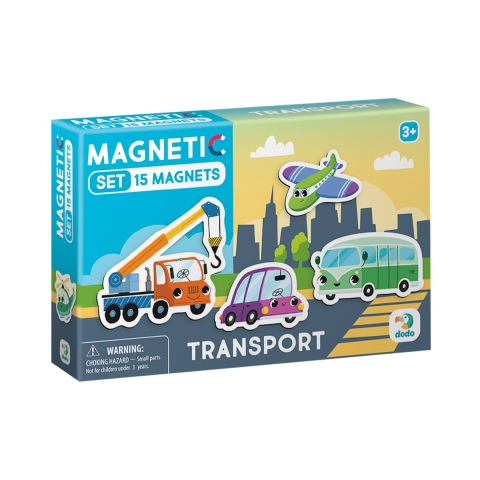 Jucării și Jocuri pentru copii - Primul meu set magnetic, Mijloace de transport, copii varsta 3-5 ani