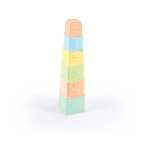 Jucării și Jocuri pentru copii - Primul meu turnulet - Pastel (6 piese)