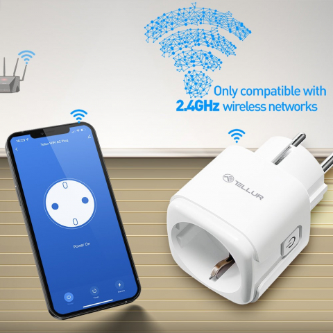Priză WiFi Tellur Smart, monitorizare consum, 3680W, 16A, alb [2]