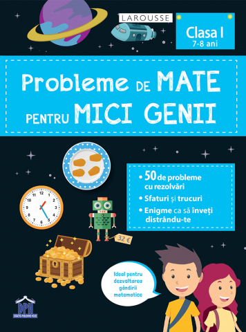 Cărți Educative, Activități - Probleme de mate pentru mici genii - clasa I (7-8 ani)