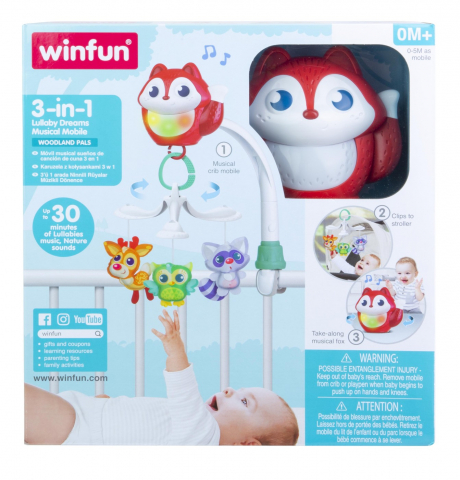Camera copilului - Proiector 3 in 1 vulpita pentru bebelusi, winfun, varsta de la 0 luni la 2 ani