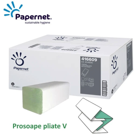 Prosoape hartie verzi in v premium 250/set papernet [1]