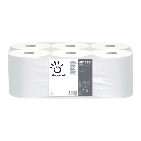 Detergenti si Curatenie - Prosop hartie alb rola 1str 292m 6/set premium papernet