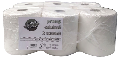 Prosop hartie alb rola 2str 150m 6/set green jumbo [1]