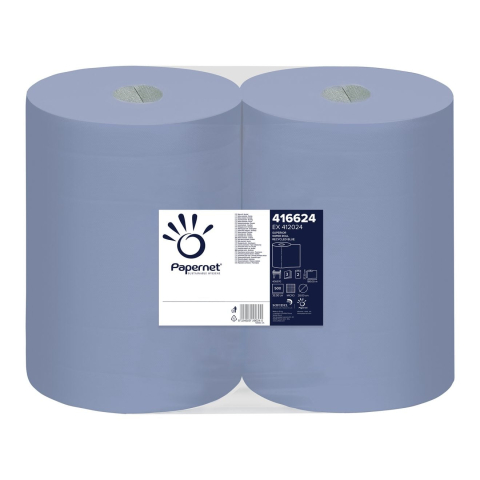 Detergenti si Curatenie - Prosop hartie industrial albastru 3str 180m 2/set papernet
