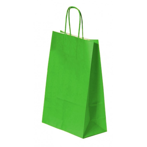 Birotică și Papetărie - Punga cadou Colorarte 04522 / 00502, A4, 22x31x10cm, 90g/mp, verde, manere din hartie rasucita