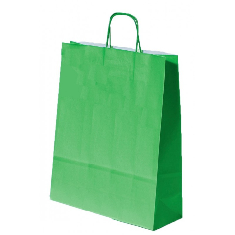 Birotică și Papetărie - Punga cadou Colorarte 04623 / 00567, A3, 32x41x12cm, 100g/mp, verde, manere din hartie rasucita