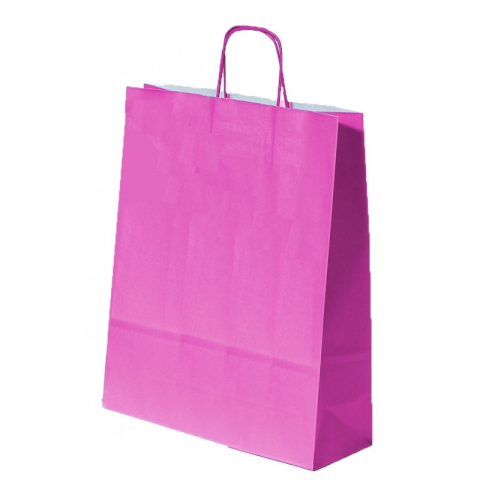 Birotică și Papetărie - Punga cadou Colorarte 04631 / 00569, A3, 32x41x12cm, 100g/mp, roz, manere din hartie rasucita