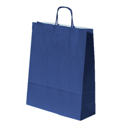 Birotică și Papetărie - Punga cadou Colorarte 91716 / 91748, A3, 32x41x12cm, 100g/mp, bleumarin, manere din hartie rasucita